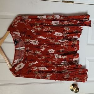 Torrid Babydoll Crinkle Gauze Midi Top